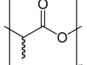 The skeletal formula of poly(lactic acid)