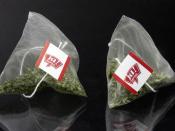 tea bags made of polylactide (PLA), peppermint tea