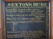 Sextons Dues -  mostly grave digging