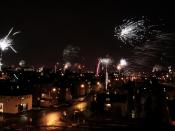 English: Fireworks over Reykjavik on New Year's Eve