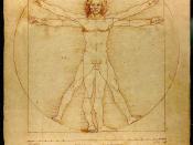 Vitruvian Man by Leonardo da Vinci, Galleria dell' Accademia, Venice (1485-90)