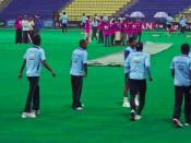 English: Sri Lankan team practicing before the Sri Lanka vs Australia 1st T20 on 6 August 2011.