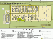 English: map of concentration camp Auschwitz III (Monowitz) as it was at the end of 1944