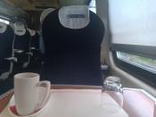 English: A typical 1st class layout on a Virgin Trains Super Voyager.