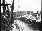 Mitsui O.S.K Line vessel berthed in Pyrmont, 1890-1943