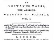 Front page of Equiano's autobiography