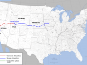 Transcontinental railroad route2