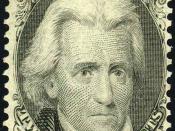 English: The first Andrew Jackson US Postage Stamp produced by the National Bank Note Co (later called the American Bank Note Co.) was issued in 1863, 18 years after his death.[14]. Issue of 1875, reissue of the original 1863 