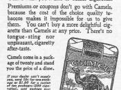 English: Advertisement for Camel cigarettes appearing in the January 12, 1915, edition of '