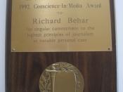 Conscience-in-Media Award, received by Richard Behar for work on TIME magazine article, 