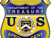 English: United States Internal Revenue Service Criminal Investigation Division Badge