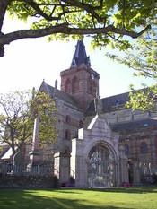 St. Magnus Cathedral in Kirkwall, Scotland.