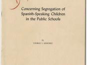 Concerning Segregation of Spanish-Speaking Children in the Public Schools 12/1951