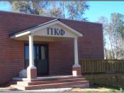 English: A picture of the Pi Kappa Phi fraternity Gamma Gamma Chapter house at Troy University.