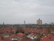 Owens Park Tower and Beetham Tower from Burnage