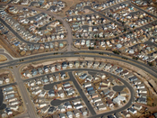 Suburban development in Colorado Springs, Colorado