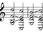 English: Dominant seventh tritone resolution chords