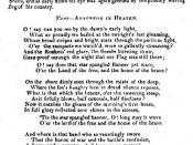 One of two surviving copies of the 1812 broadside printing of the Defense of Fort M c Henry, a poem that later became the national anthem of the United States.