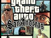 The 'San Andreas' text below Grand Theft Auto logo is written with this font.