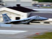 ELMENDORF AIR FORCE BASE, Alaska -- A Tyndall F-15C takes off from here for Cooperative Cope Thunder. Six F-15Cs and 81 service members deployed here from Tyndall Air Force Base, Fla. to participate in Cope Thunder, a Pacific Air Forces-sponsored air comb