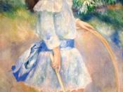 English: Girl with a Hoop (1885, Pierre-Auguste Renoir) located inside the National Gallery of Art's West Building in Washington, D.C.