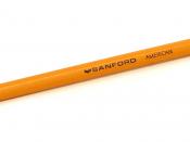 English: A standard number 2 pencil, unsharpened. Made by Sanford.