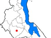The districts of Malawi, with the capital Lilongwe marked in red.