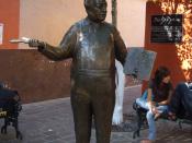 English: Statue of Diego Rivera near Rivera's boyhood home in Guanajuato, Mexico.