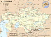 An enlargeable map of the Republic of Kazakhstan