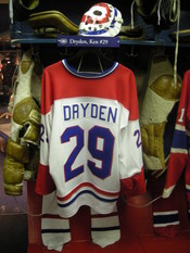English: Montreal Canadiens locker room display (Ken Dryden) at the Hockey Hall of Fame, photographed in Toronto, Ontario, Canada on July 24, 2010.