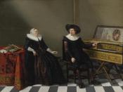 English: Marriage Portrait of a Husband and Wife of the Lossy de Wariné Family, oil on panel painting by Gerard Donck