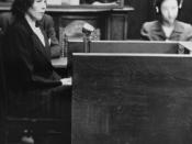 Inge Viermetz at the trial for RuSHA, January 28, 1948.