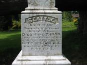 English: Tombstone of Chief Seattle; Suquamish, Washington