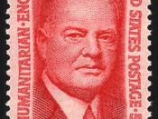 English: US Postage stamp: Herbert Hoover, Issue of 1965, 5c