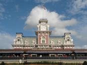 The train station for Main Street, U.S.A. at the Magic Kingdom in Florida.
