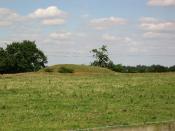Remains of a Norman motte and bailey castle at the lost village of Alstoe, in Rutland England