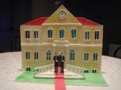 A symbolic marriage cake in favor of allowing gay marriages in Italy not only to heterosexual couples but to lesbian and gay ones as well. Picture by Giovanni Dall'Orto, January 26 2008.