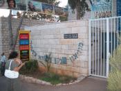 The entrance to the Dada museum in En Hod, Israel.