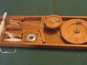 Picture of a simple notebook Charkha, for use in Spinning Wheel article