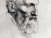 Auguste Rodin (1840-1917) drawn by Alphonse Legros (1837-1911).