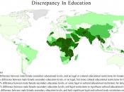English: A map of educational gender discrepancies in 2010.
