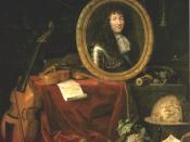 Painting from 1667 depicting Louis as patron of the fine arts.
