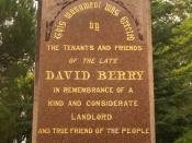 English: Monument to David Berry, a good landlord of what's today Berry, NSW