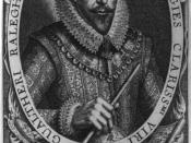 English: An engraved portrait of Sir Walter Raleigh.