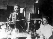 Pierre and Marie Curie in the laboratory