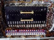 A close-up view of the power control unit or PCU, which is the heart of the Hubble Space Telescope (HST) power system. Astronauts John M. Grunsfeld and Richard M. Linnehan, STS-109 payload commander and mission specialist, respectively, replaced the PCU o