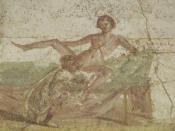 English: Pompeii oral sex depiction