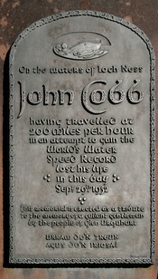 Memorial to John Cobb. Near Glenurquhart, Scotland.