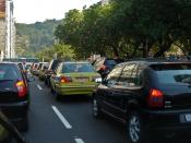 Traffic congestion, Rio de Janeiro(Leme), Brazil