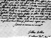 English: The letter from Galileo, to Kepler